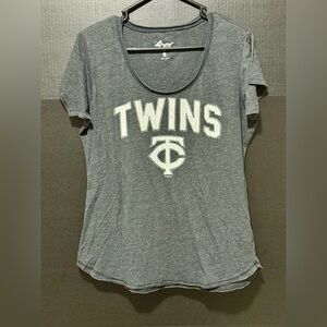 🧌Carl Banks Gray MN Twins MLB Baseball T-shirt